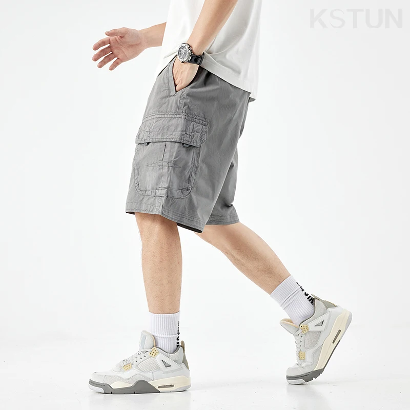2024 Summer Men's Shorts Pants Men Loose Fit Baggy Cargo Shorts For Man Outdoor Streetwear Casual