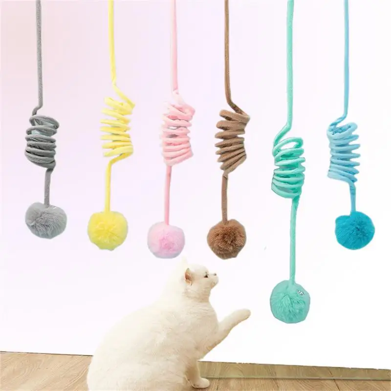 

Safe Cat Stick Self-hey Pet Products Door Automatic Scratch Rope Plush Interactive Toys For Cat Cat Accessories Durable Funny