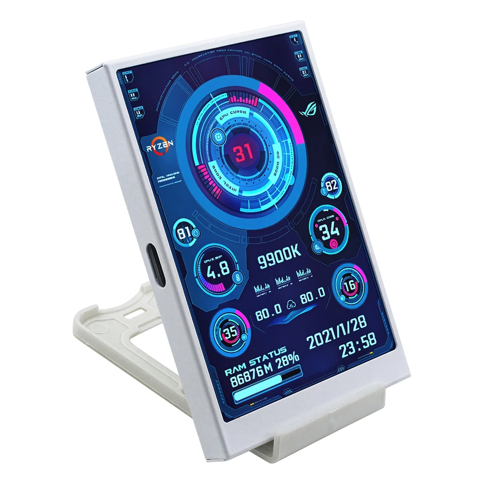 ブルライトゼロのディスプレイ TURZX 3.5 / 5 インチ IPS USB セカンダリスクリーンコンピュータ CPU