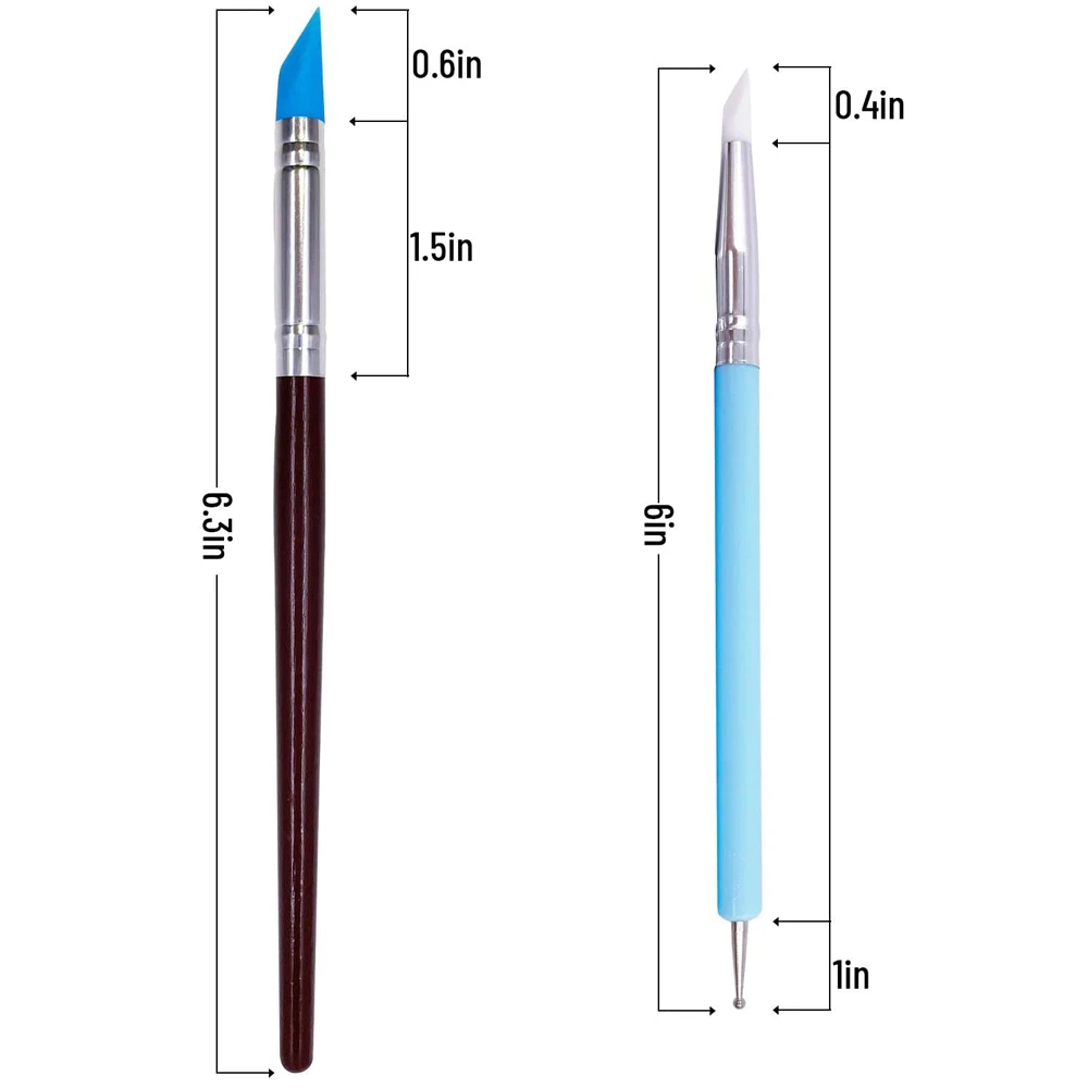 Clay Tools 5/10PCS Silicone Clay Sculpting Tool Brush Modeling Dotting Nail Art Pottery Clay Tools DIY Carving Sculpting Tools clay tools