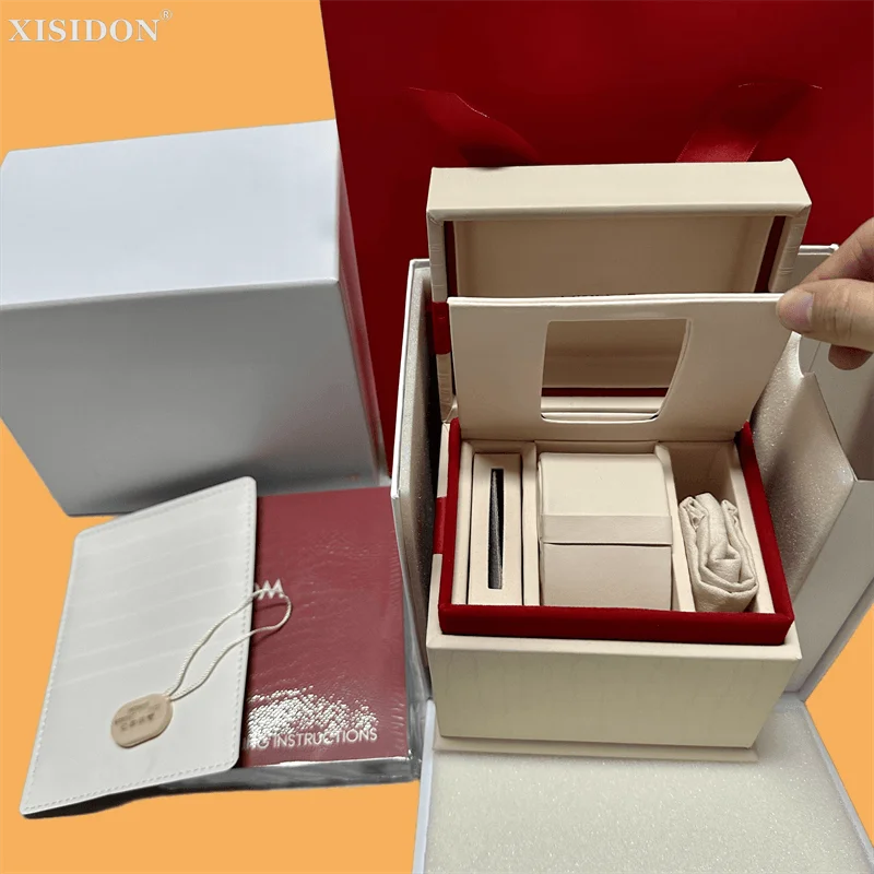 

Factory Outlet Luxury Leather Watch Box With Booklet Portable Storage Bag And Can Custom Card AAA Watch Gift Cases
