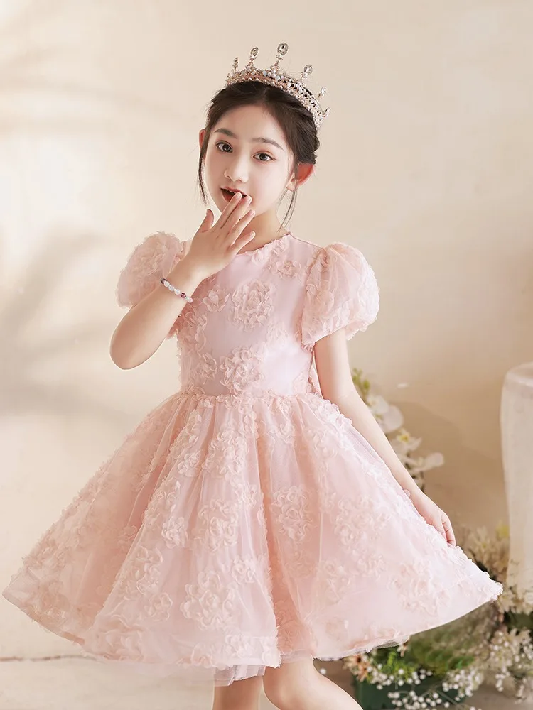 pink-baby-girls-party-dress-2024-summer-new-birthday-princess-ball-gown-for-kids-children-flower-girl-dresses-hostess-costume