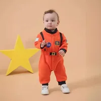 Children Cute Astronaut Cosplay Costume Space Suit Rompers for Baby Boys Girls Toddler Infant Halloween Birthday Party Clothing