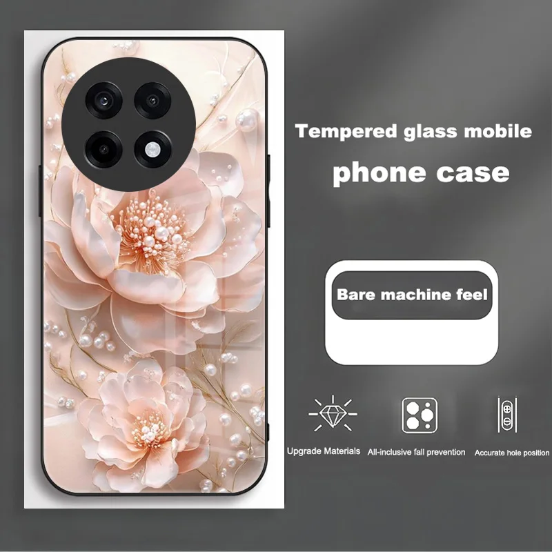 Tempered Glass Shockproof Protective Case with Hard PC Cover