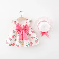 Baby Clothing Sets 2023 Girls Cute Summer Sleeveless Dress Girl 2Pieces Sets Short Pants+Dress Set Stripe Patten for Baby 6-24M 6
