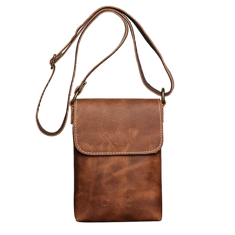 Genuine Leather Women's Crossbody Bag - Vintage Style Small Shoulder Bag Purse - View #6