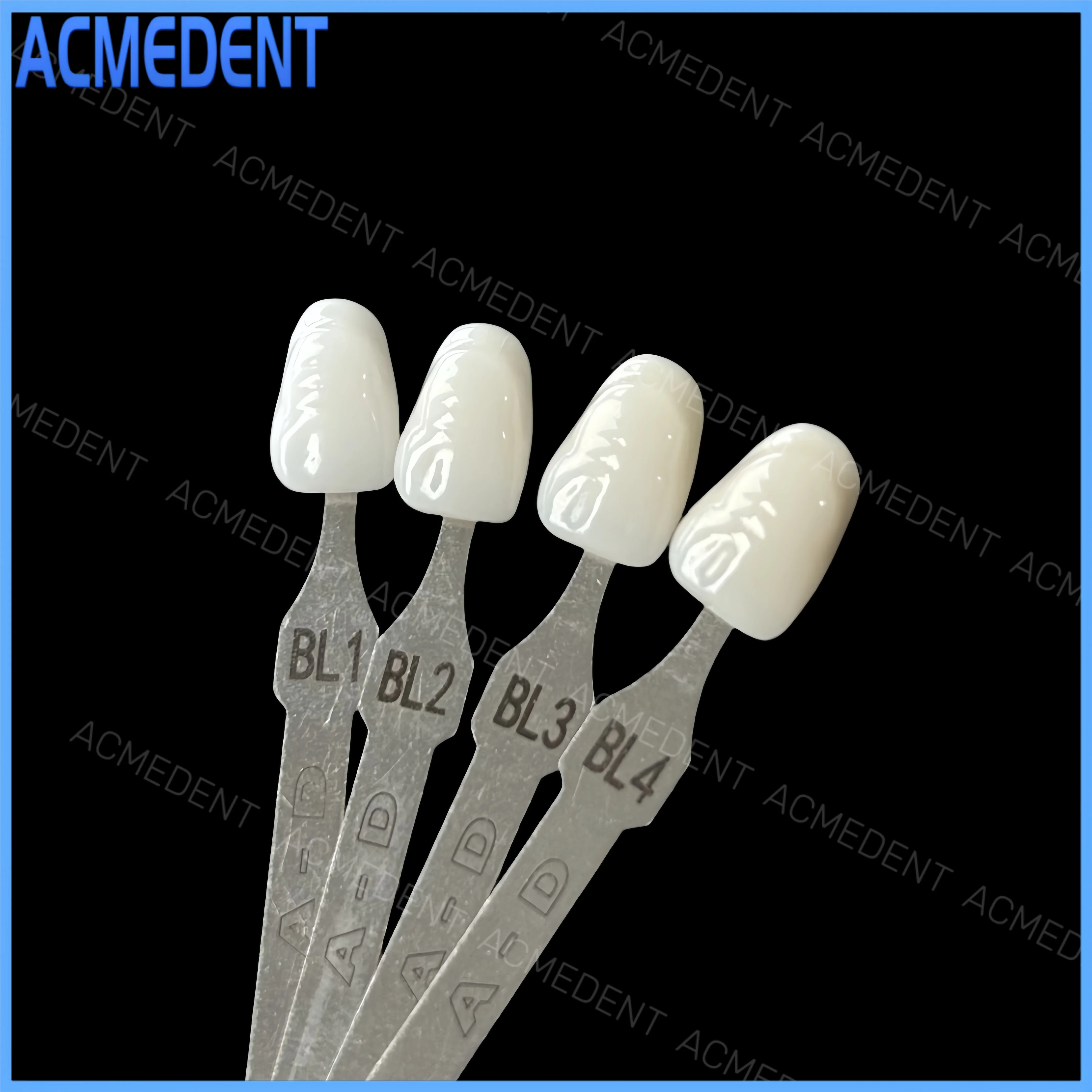 4 色歯科漂白剤シェードガイド漂白歯チャート歯のホワイトニング磁器歯