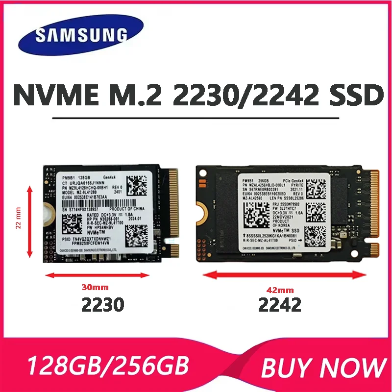 SAMSUNG SSD PM9B1 2230 128GB & PM991a 128G 2242 PCIe 3.0X4