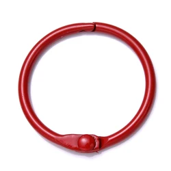 Set of 10 Colorful Metal Alloy O-Ring Keychain Jump Rings for DIY Jewelry and Crafts (Big Red)