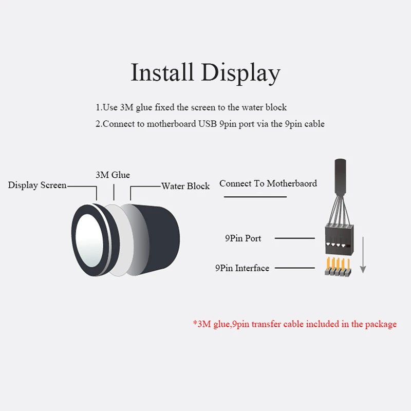 Polegada Ips Círculo de Monitoramento Expandir a Tela Cpu Gpu Ram Data de Funcionamento Ssd Dispositivo do Monitor de Resfriamento de Água do Computador 2.1 - Imagem 4