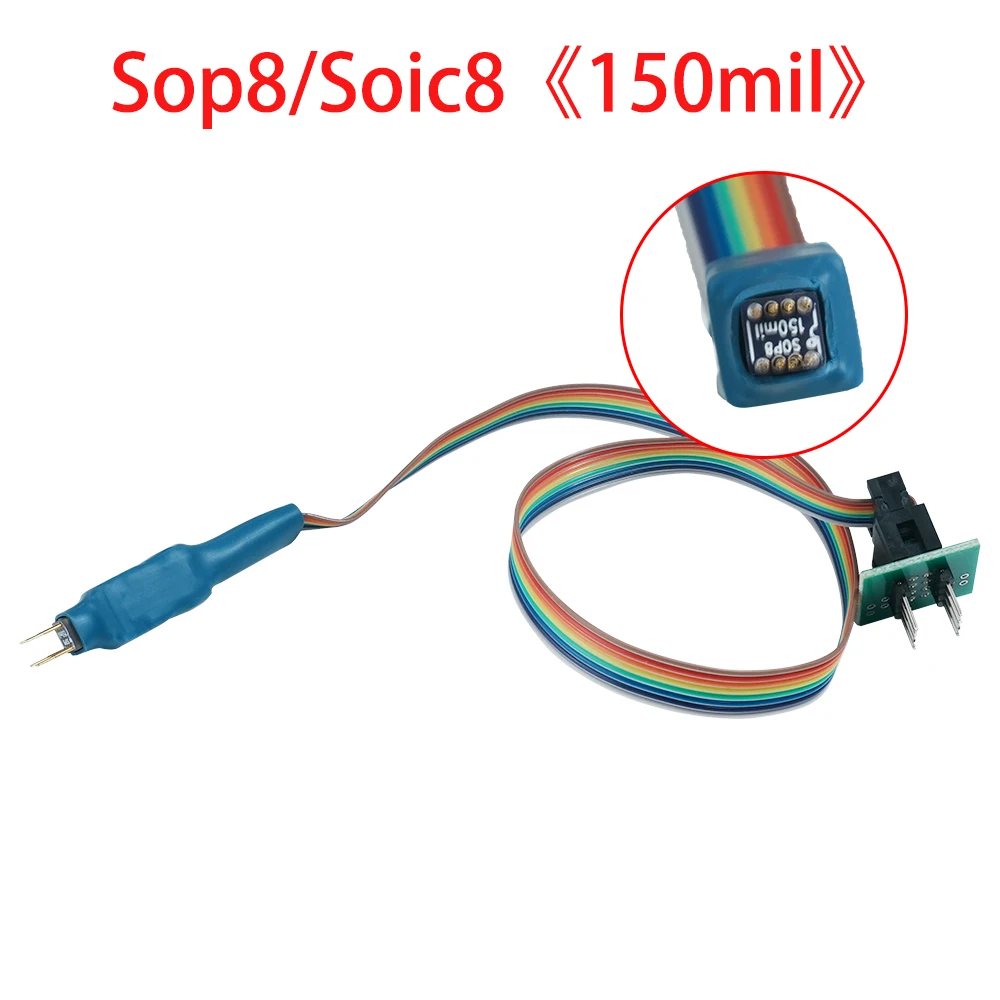 Test Clip SOIC8 SOP8  Probe Line For EEPROM 93CXX/25CXX/24CXX circuit programming on USB Programmer TL866 RT809F RT809H CH341A