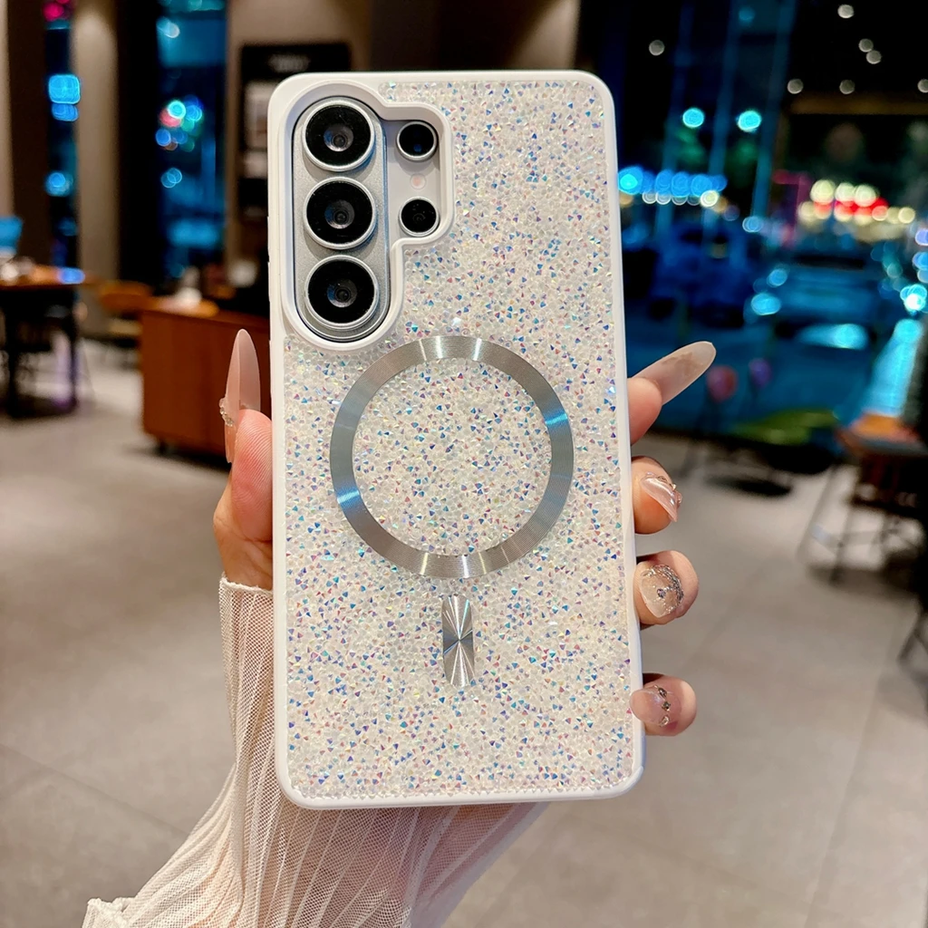 Luxury Bling Rhinestone Magnetic Shockproof Phone Case Cover