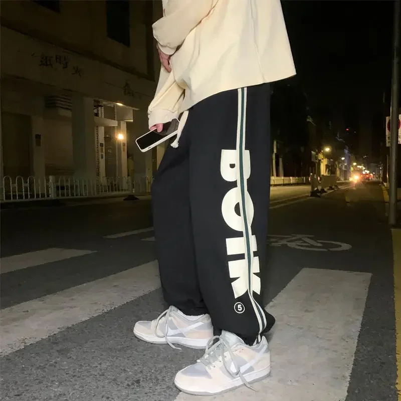 thumbnail image 1 of Pantalones deportivos para hombre, pantalones deportivos atléticos para hombre, pantalones deportivos de hip-hop, pantalones de jogging elegantes de verano Y2k, pantalones de chándal, 1 of 5