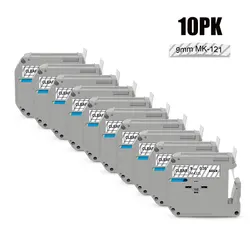 Versatile 9/12mm Label Tape for Brother P - touch Printers (10PK 9mm MK121)