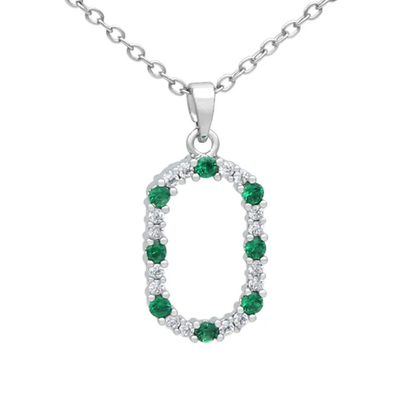 S&Z DESIGN New Fashion Temperament Annular Egg Shape Oval Cubic Zirconia Pendant Necklace For Women Girls Daily Accessories