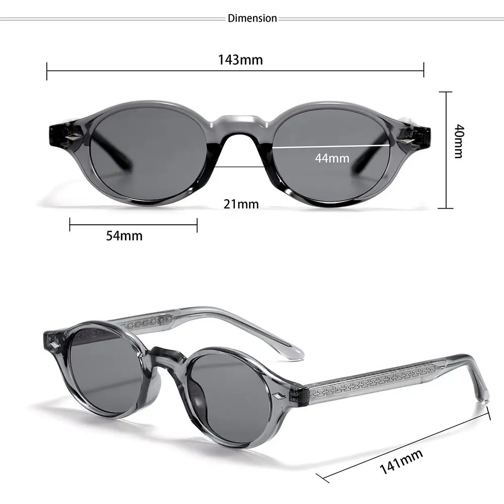 CATERSIDE Optische Unisex-Sonnenbrille, hochwertige kleine runde Gläser, verschreibungspflichtige Brillen, vielseitige Lesesonnenbrille, UV400 – Detail 5