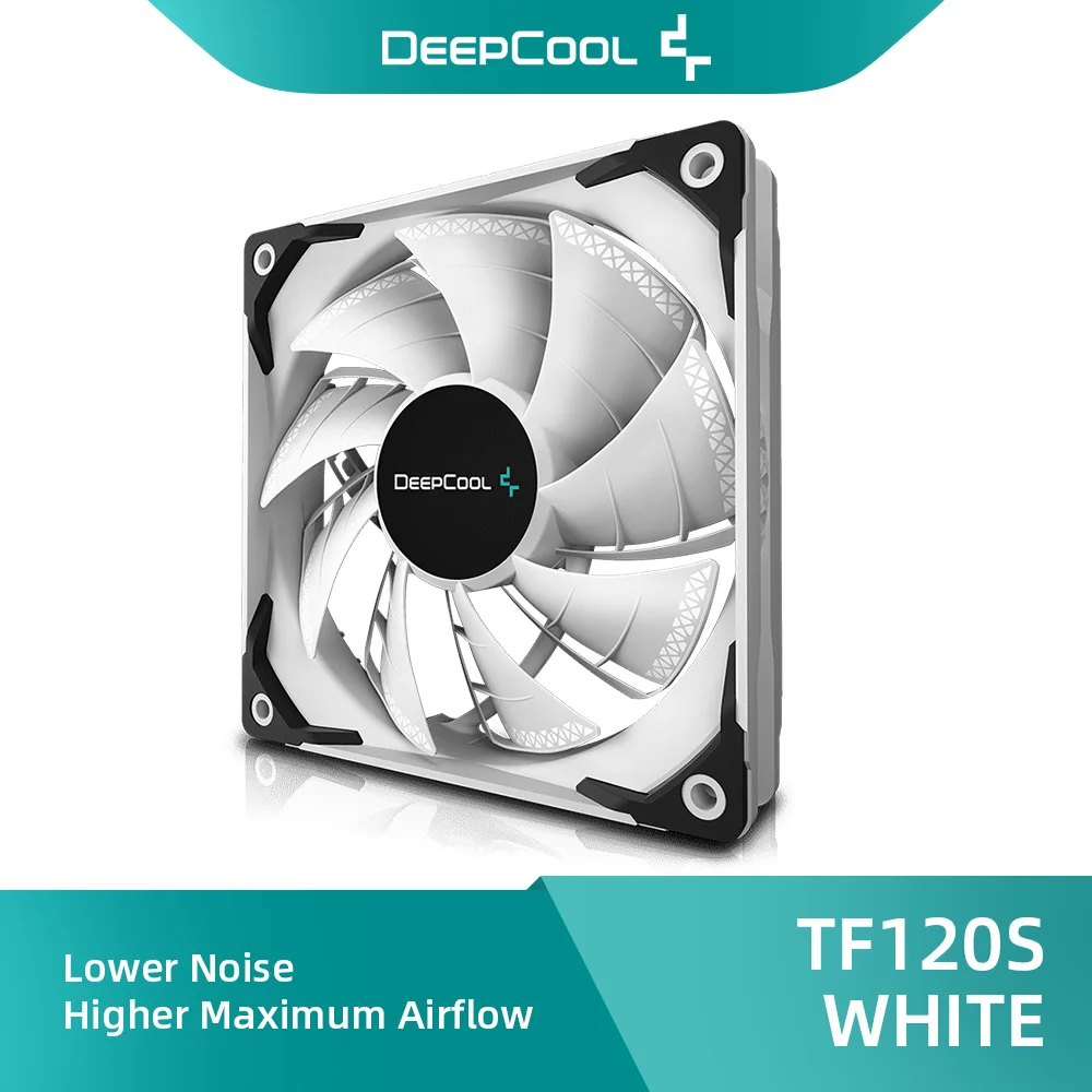 DeepCoolTF120SWhitePWMIntelligentControlCaseFan120mmChassis