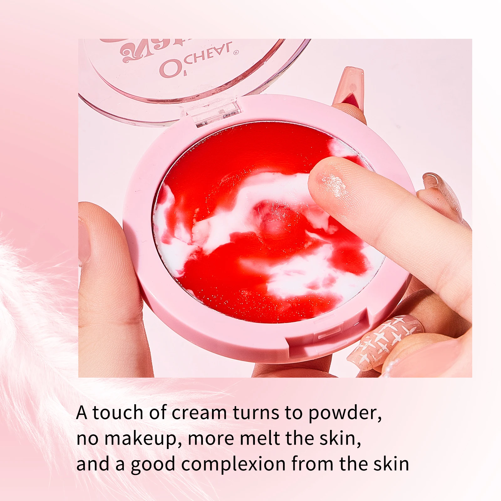 Ocheal Matte Oil-Control Waterproof Face Setting Powder with Mirror
