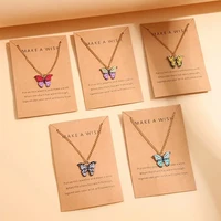 5 Pcs Fashion Boho Colorful Butterfly Necklaces Set for Women Korea Style Pendant Necklace Cute Jewelry Gift Wholesale 2024 New - Image 2