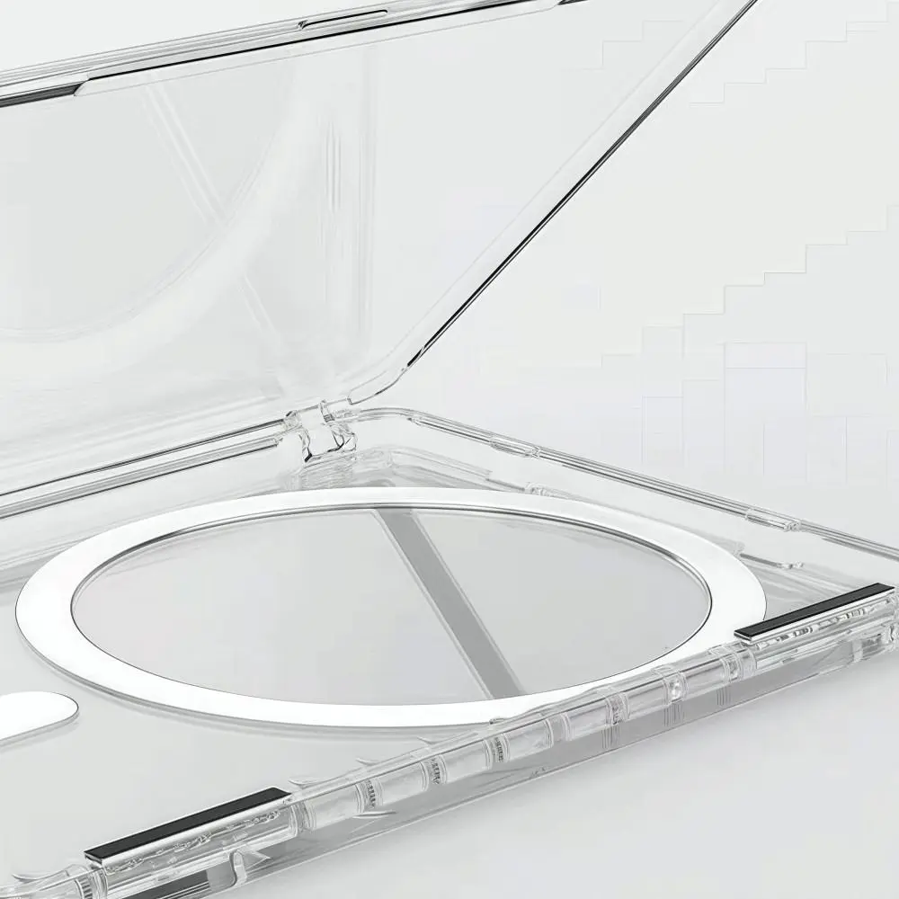 MagSafe 카드 슬리브 투명 케이스, 충격 방지, 2개 카드 슬롯, 마그네틱 스탠드, 탈부착 가능, 아이폰 17/16/15/14/13/12 호환