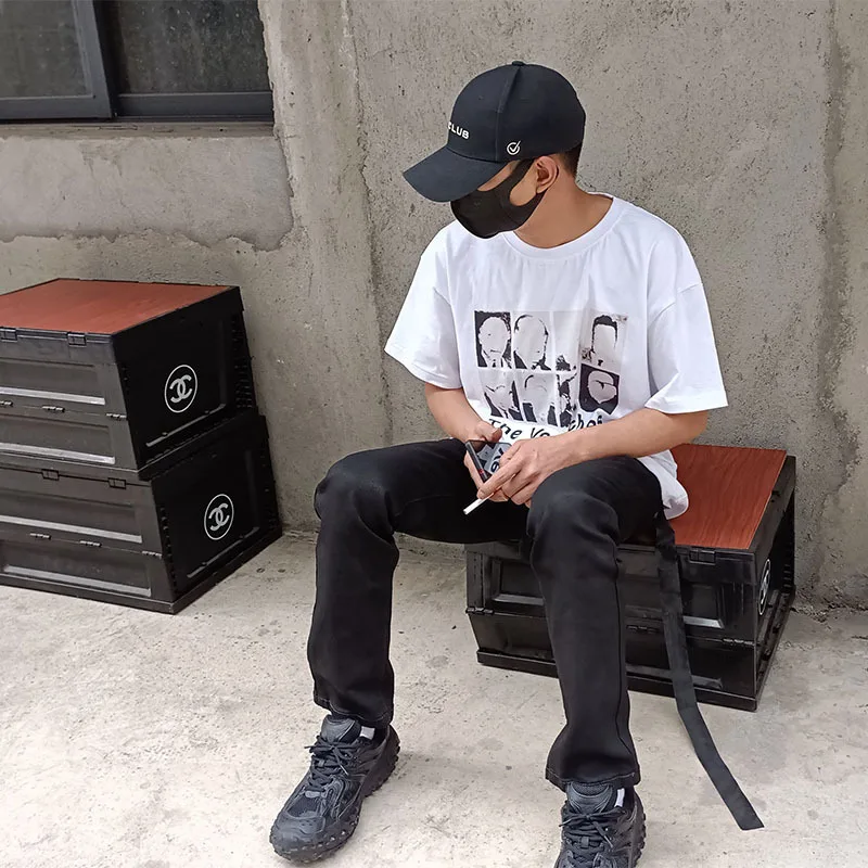 HKSH Spring Summer New Waxed Denim Pants RO Style Handmade