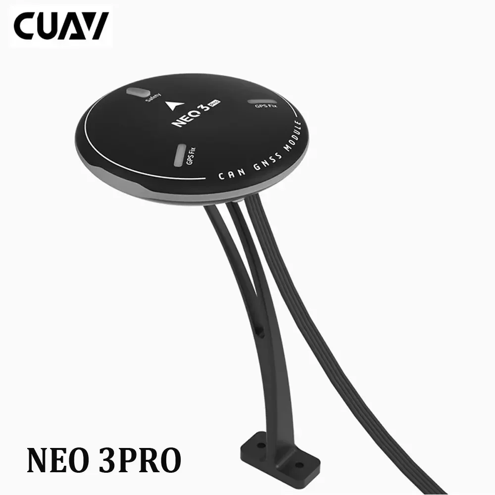 Module GNSS CUAV NEO 3 Pro M9N UAVCAN installé sur un drone, prêt pour le vol