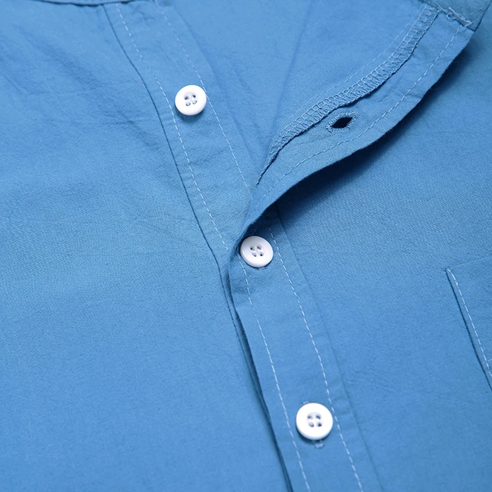 Men's Casual Long Nightgown Robe Solid Color Long Sleeve Night Dress Loose Long Shirt Bathrobe Kaftan Thobe with Pocket Homewear