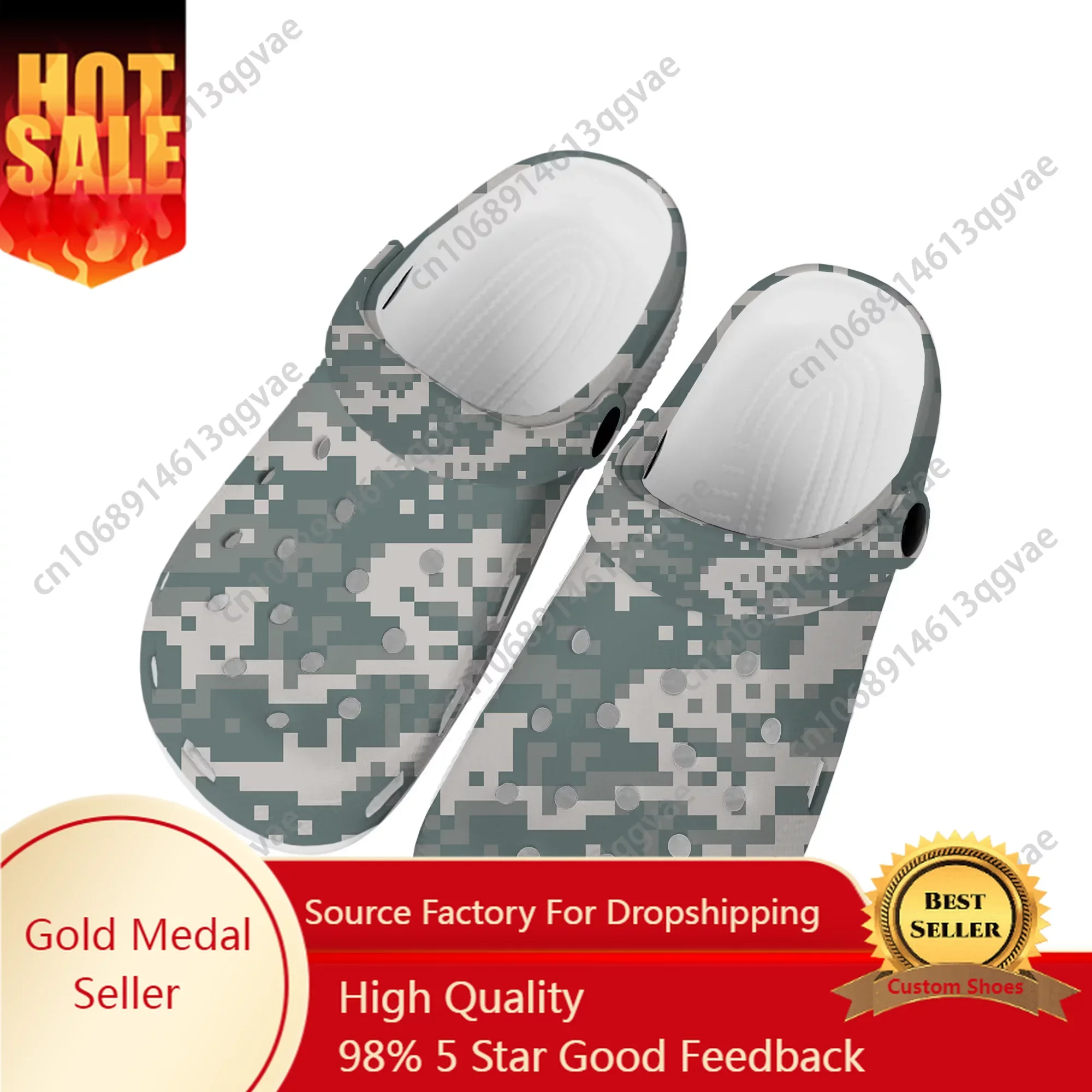 

Navy Camo Home Clogs Custom Water Shoes Mens Womens Teenager Army Camouflage Shoe Garden Clog Breathable Beach Hole Slippers