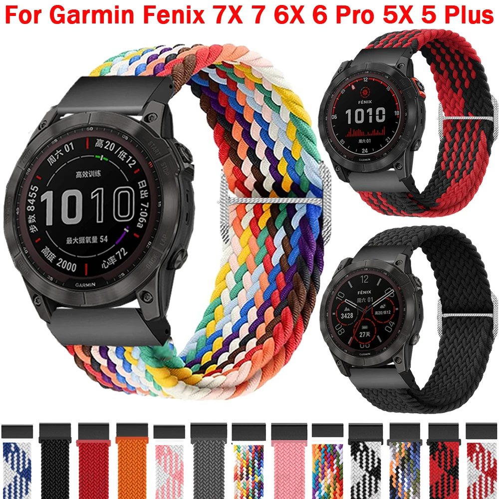 

Smart Watch Nylon Band For Garmin Fenix 7 7X 6 6X Pro 5 5X Plus 945 3 3HR 20 22 26MM Watchtband Replacement Strap Correa Bracele