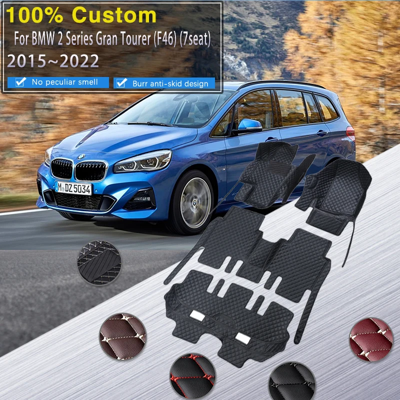 Auto Fußmatten Für BMW 2 Serie F46 Gran Tourer 7 sitz 2015 ~ 2022