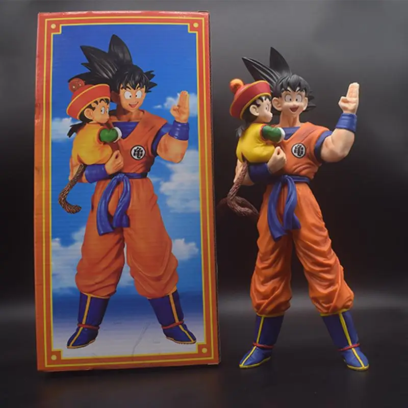 

Dragon Ball Super Saiyan Goku Father and Son Father-son Hug Statue Standing Posture PVC Action Figure Collectible Model Toy