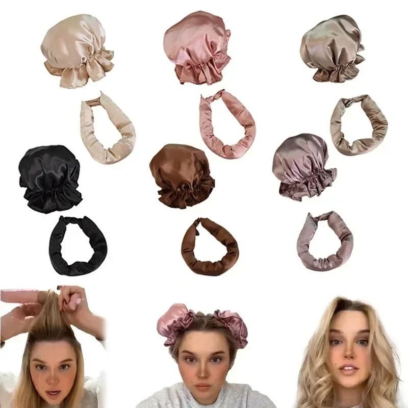 

2Pcs Hair Rollers Heatless Curling Rod No Heat Hair Soft Sleeping Headband Lazy Curlers Hair Styling Tools