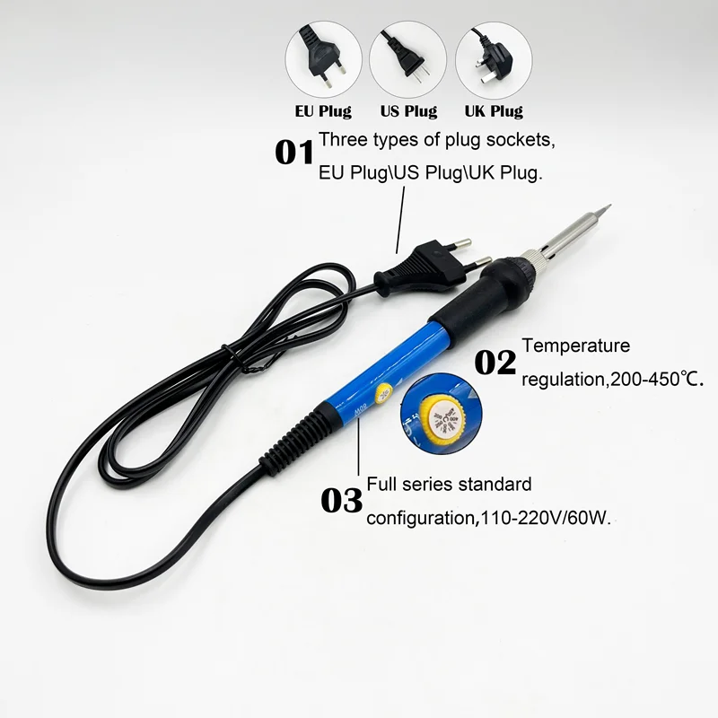 Description Picture 6 of itemBrass Insert Nut Smart Electric Soldering Iron Adjustable Constant Temperature Fast Heat Hot Melt Thread Injection Nut Inserts