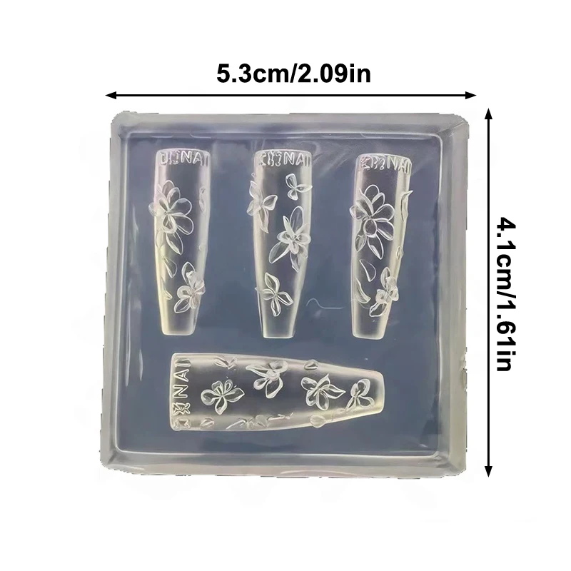 [JN] 3D 꽃 네일 몰드 DIY 실리콘 네일 도구 꽃잎 네일 디자인 레진 몰드 네일 아트 조각 템플릿 매니큐어 디자인