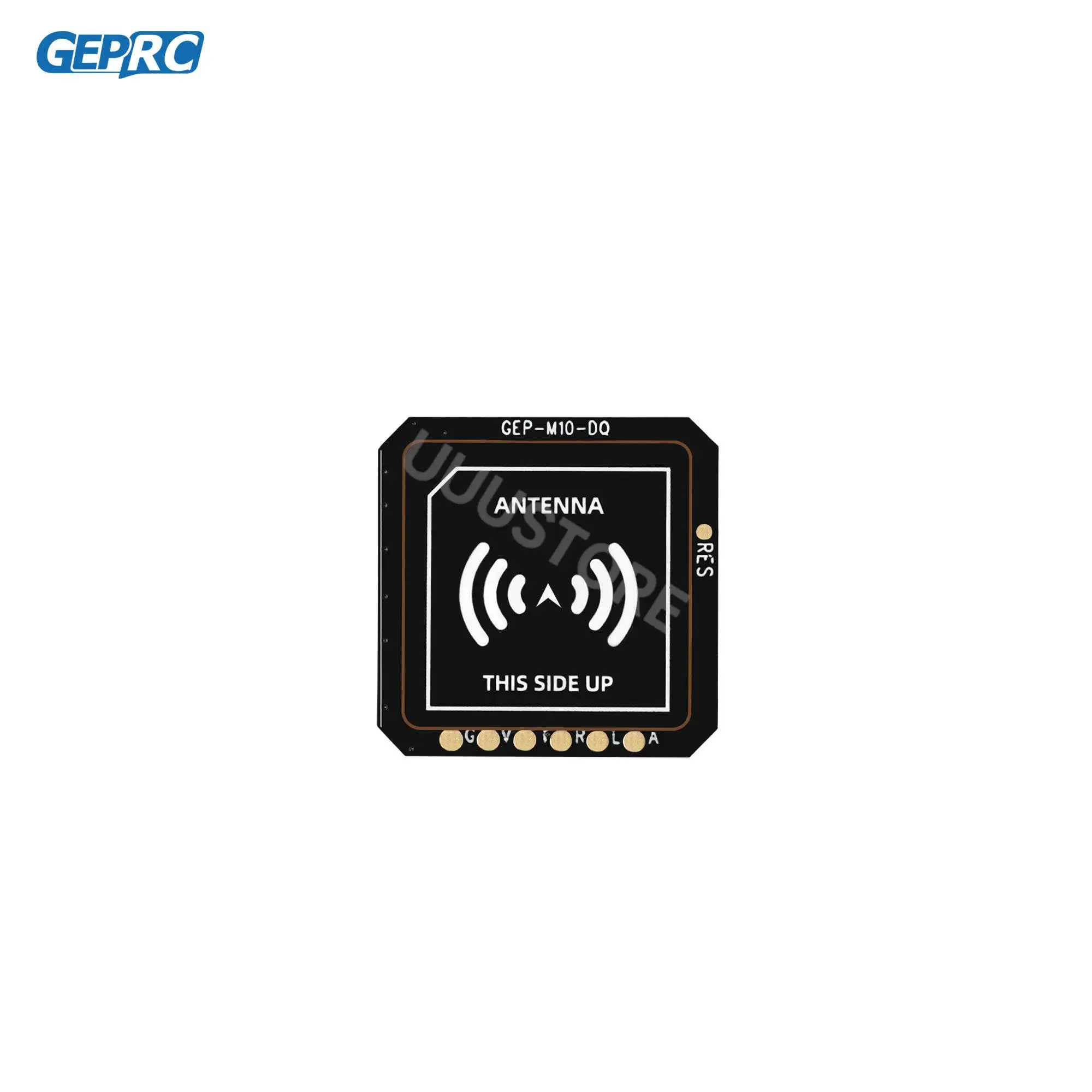 Module GPS GEP-M10-DQ avec boussole et baromètre pour drone FPV tenu dans une main, échelle de taille.