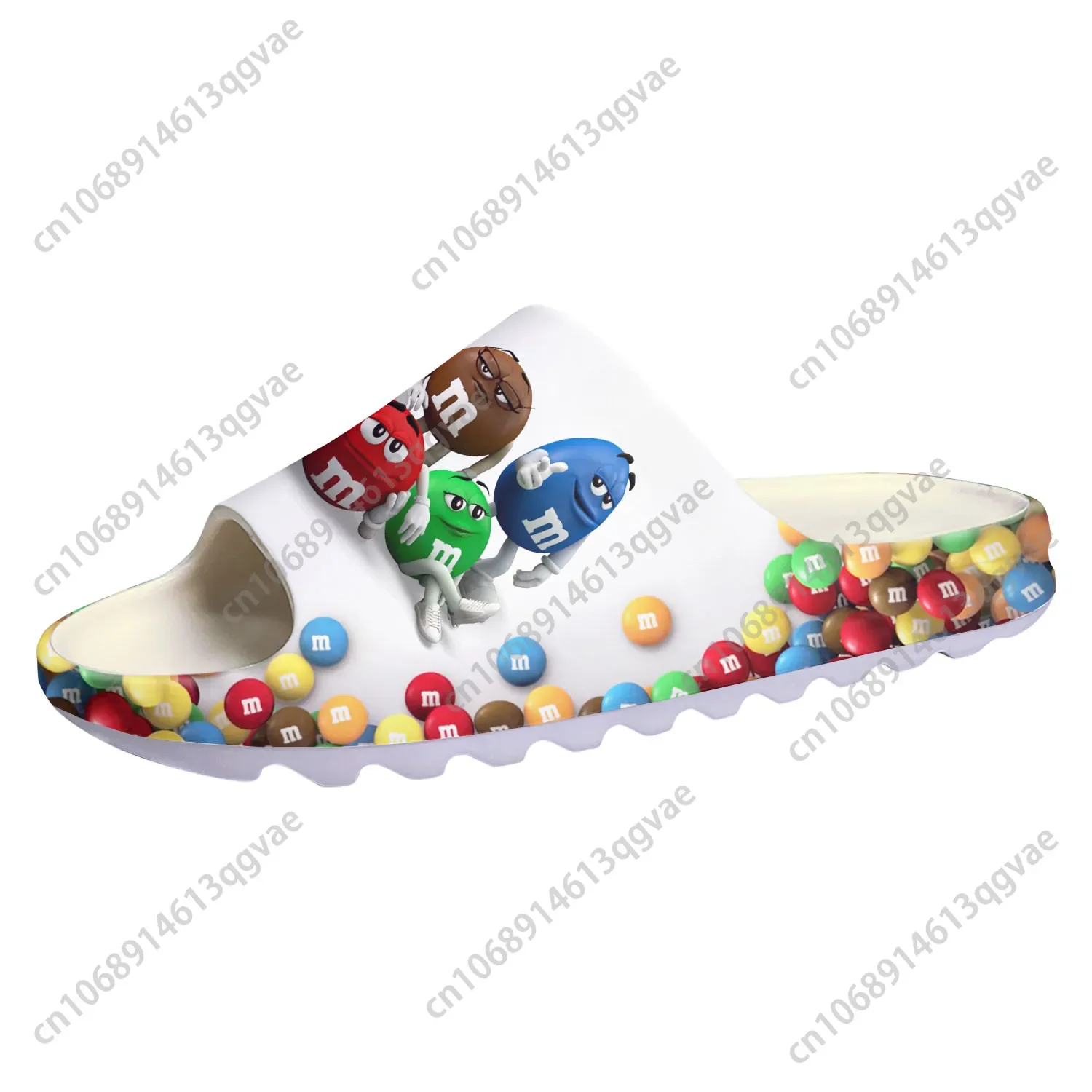 M Chocolate Cartoon Soft Sole Sllipers Home Clogs Step on Water Shoes Mens Womens Teenager Bathroom Customize on Shit Sandals