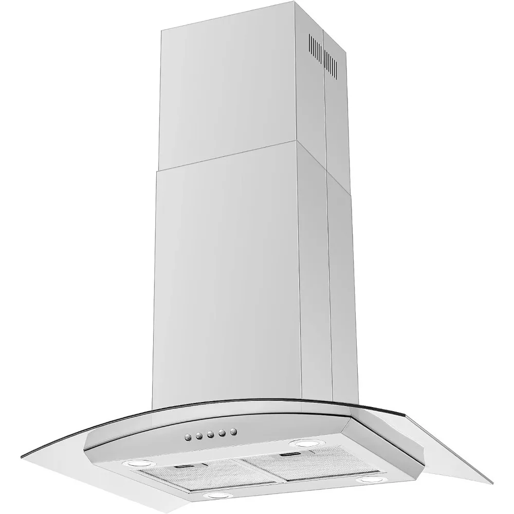 Hood Stainless Steel 700 CFM Push Button Control Kitchen Exhaust Ventilation Fan with 5-layer Mesh Filters