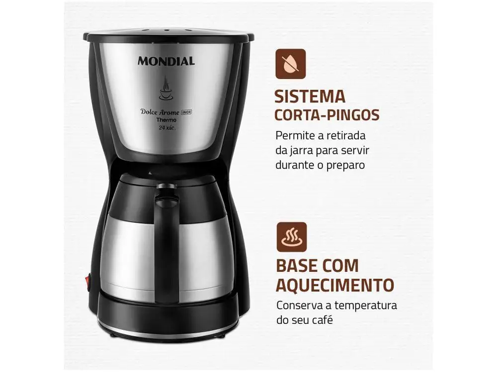 Cafeteira Elétrica Mondial Dolce Aroma Thermo - 110V 5