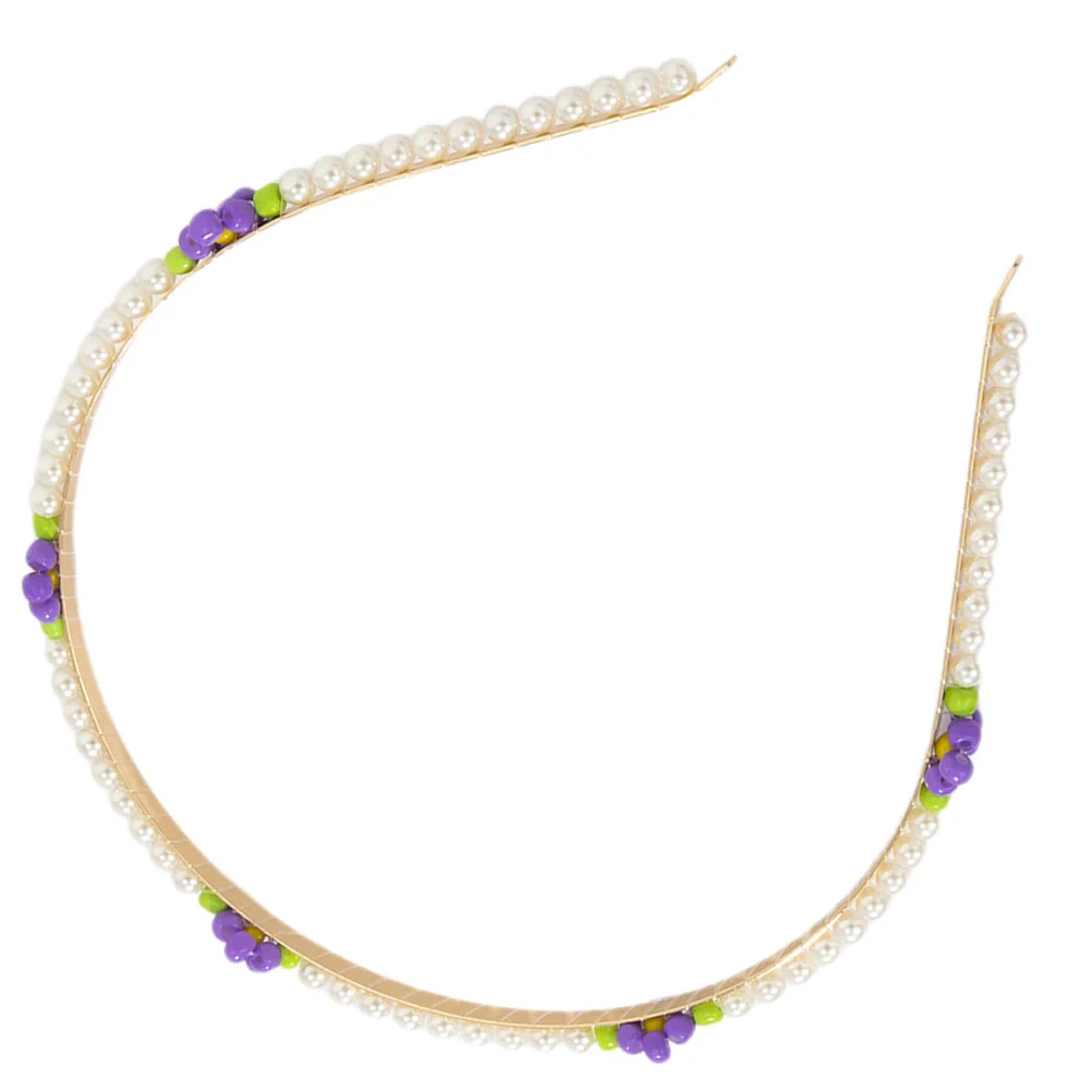 

Rhinestone Hair Accessories Metal Headband Wedding Jewelry for Bride Bridal Pearl Headpiece Miss
