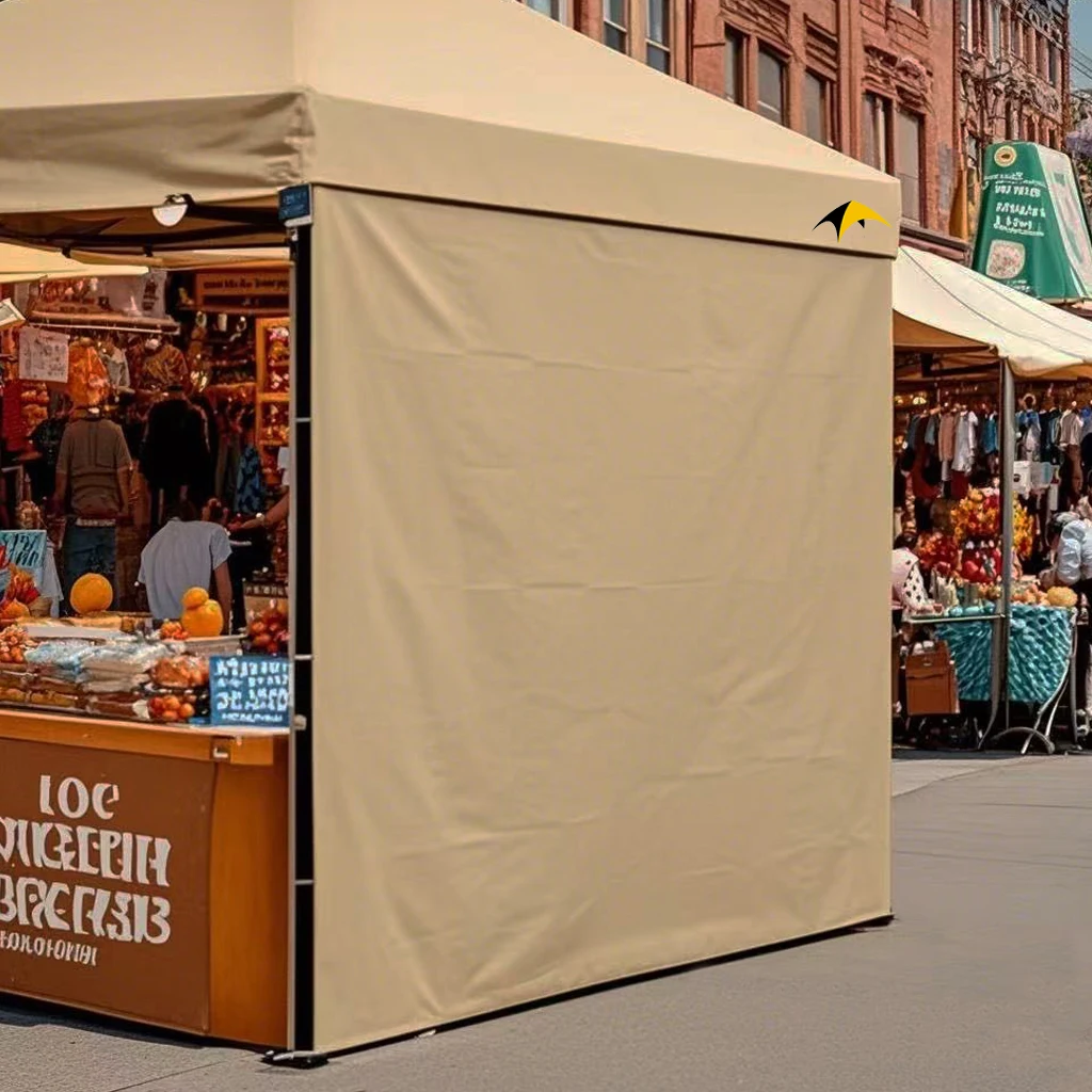Waterproof Khaki Sunwall Side Panel for Outdoor Pop-Up Gazebos