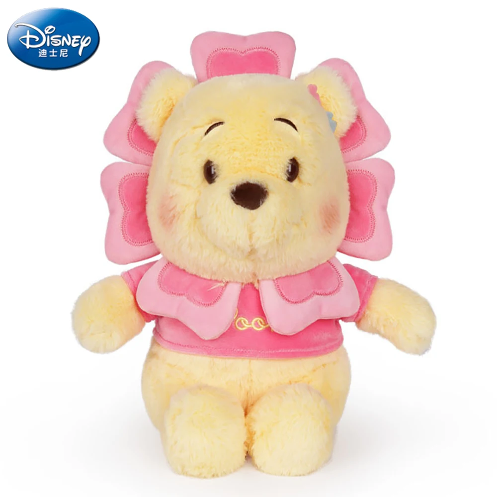 Disney New Lovely Winnie The Pooh Stuffed Plush Dolls For Girls Cute Cartoon Sakura Bear Plush Toys Children
