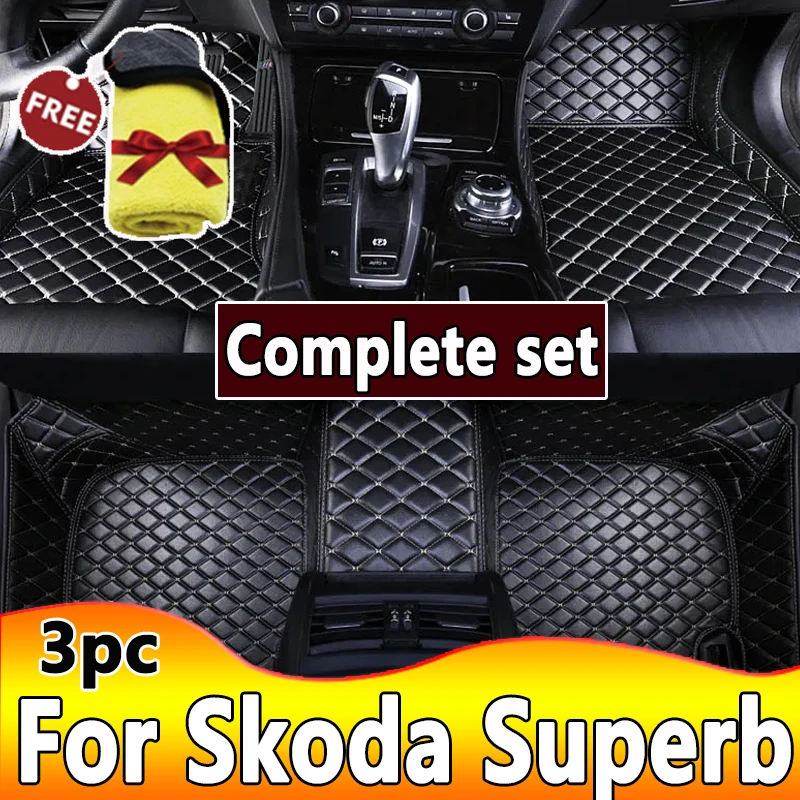 

LHD Car Floor Mats For Skoda Superb 2023 2022 2021 2020 2019 2018 2017 2016 Automobiles Interior Accessories Waterproof Carpets