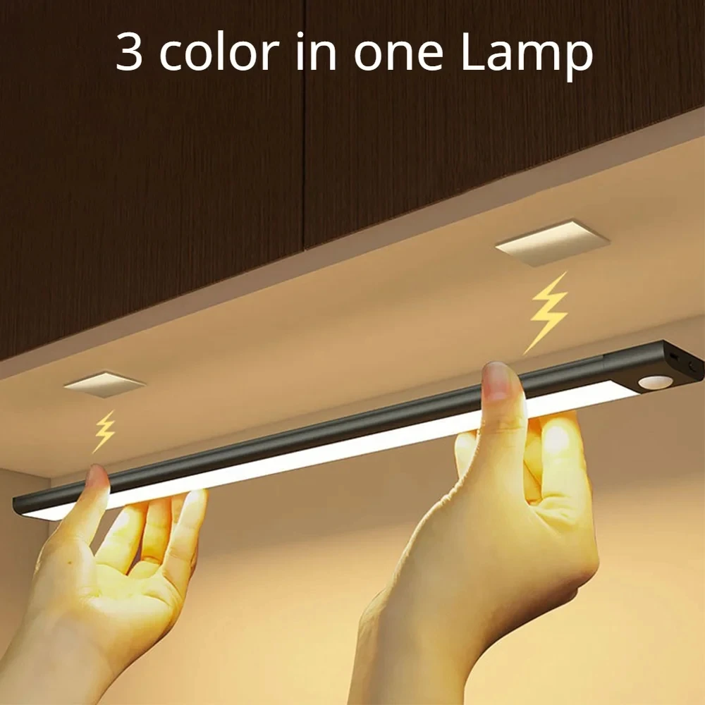 움직임 센서 전등 무선 LED 야간 조명 USB 충전식 야간 램프 캐비닛 옷장 램프 언더 백라이트 주방용 led