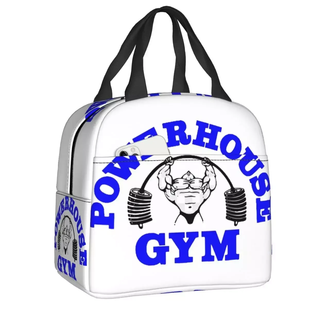 

Портативные Ланч-боксы Powerhouse с логотипом спортзала, Женская водонепроницаемая Термосумка для бодибилдинга и фитнеса, пищевая изолированная сумка для ланча