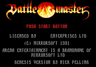 Battle Master Title16Bit Md Game Card Per Sega Mega Drive Per Genesis