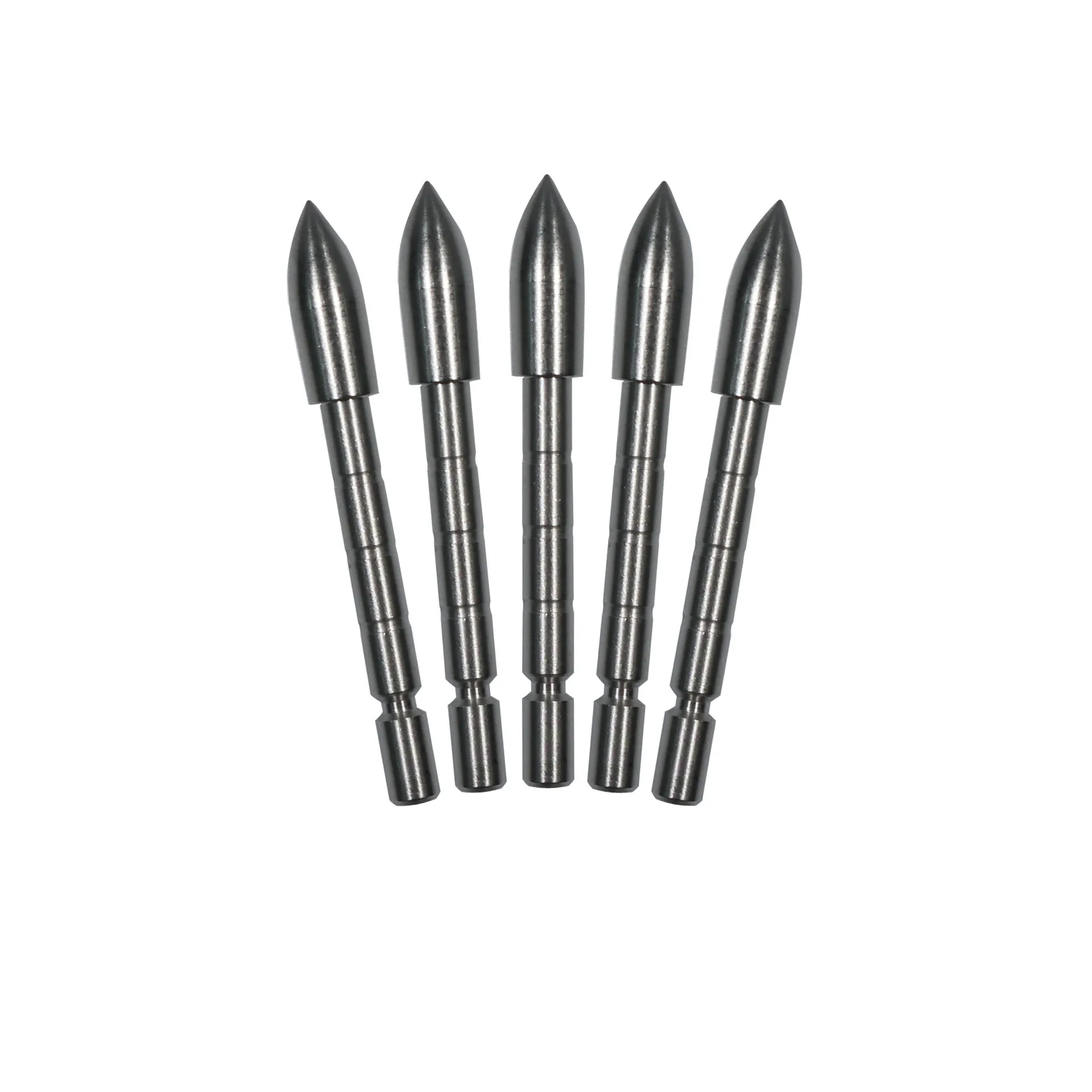 

Stainless Steel Insert Arrow Point 12/24pcs Archery Arrow Head 80-120 Grains for 4.2mm Shaft