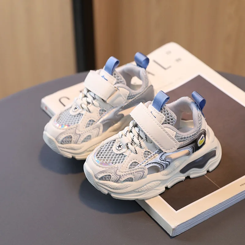 

Summer Kids Shoes Hollowed Sneakers Breathable Basic Shoes for baby boys Cozy Children's shoes Outdoor Walking Casual Sandals 28