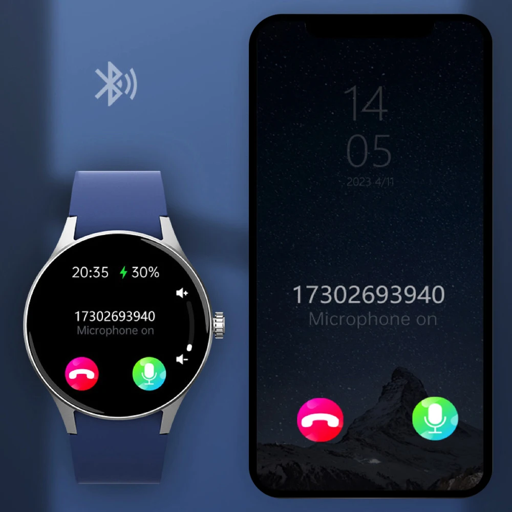 AMOLED ũ  BT ȭ Ʈ ġ, IP68   ƮϽ ɹڼ,   Ʈ ġ, Y80 , 1.43 ġ, 2024 ǰ