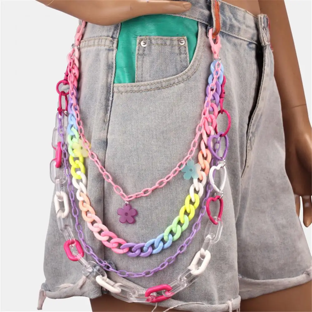Rainbow Pant Chain Acrylic, Chain Accessories Pants