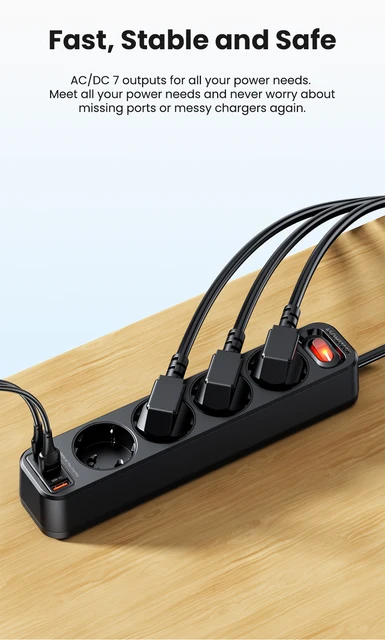 Alargador Enchufe BEVA Regleta Enchufes De Tomas Corrientes Y